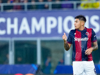 Santiago Castro of Bologna FC gestures during the UEFA Champions League 2024/25 League Phase MD1 match between Bologna FC and FC Shakhtar Do...