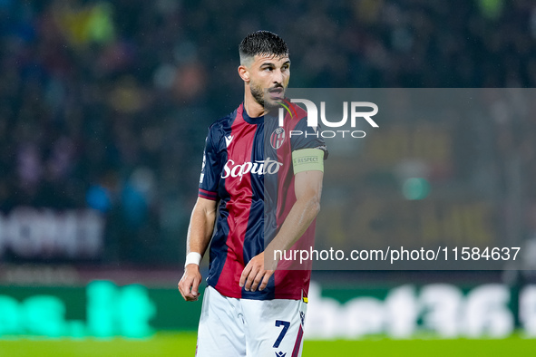 Riccardo Orsolini of Bologna FC looks on during the UEFA Champions League 2024/25 League Phase MD1 match between Bologna FC and FC Shakhtar...