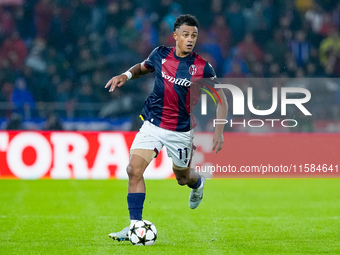 Dan Ndoye of Bologna FC during the UEFA Champions League 2024/25 League Phase MD1 match between Bologna FC and FC Shakhtar Donetsk at Stadio...