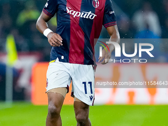 Dan Ndoye of Bologna FC during the UEFA Champions League 2024/25 League Phase MD1 match between Bologna FC and FC Shakhtar Donetsk at Stadio...