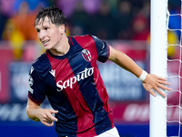 Giovanni Fabbian of Bologna FC reacts during the UEFA Champions League 2024/25 League Phase MD1 match between Bologna FC and FC Shakhtar Don...