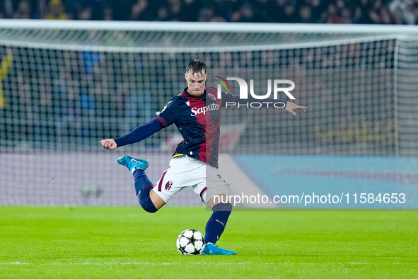 Sam Beukema of Bologna FC during the UEFA Champions League 2024/25 League Phase MD1 match between Bologna FC and FC Shakhtar Donetsk at Stad...