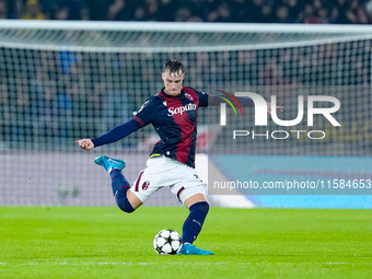 Sam Beukema of Bologna FC during the UEFA Champions League 2024/25 League Phase MD1 match between Bologna FC and FC Shakhtar Donetsk at Stad...