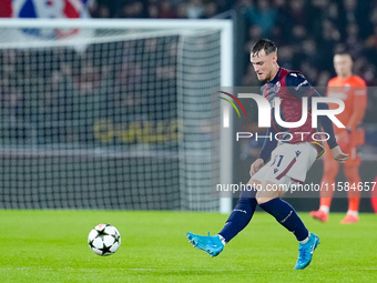 Sam Beukema of Bologna FC during the UEFA Champions League 2024/25 League Phase MD1 match between Bologna FC and FC Shakhtar Donetsk at Stad...