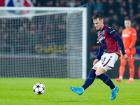 Sam Beukema of Bologna FC during the UEFA Champions League 2024/25 League Phase MD1 match between Bologna FC and FC Shakhtar Donetsk at Stad...