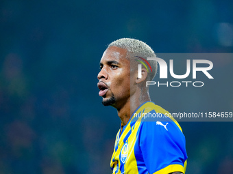 Pedrinho of FC Shakhtar Donetsk looks on during the UEFA Champions League 2024/25 League Phase MD1 match between Bologna FC and FC Shakhtar...