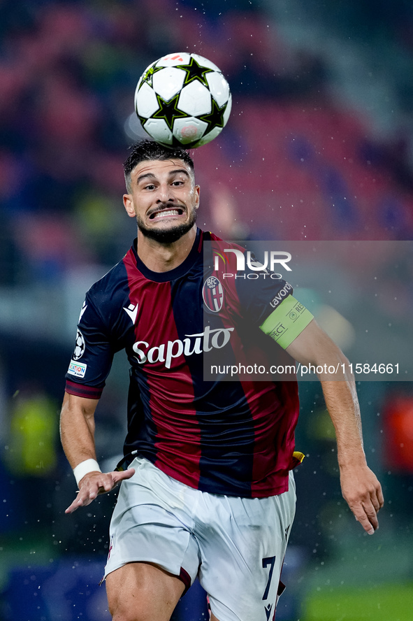 Riccardo Orsolini of Bologna FC during the UEFA Champions League 2024/25 League Phase MD1 match between Bologna FC and FC Shakhtar Donetsk a...