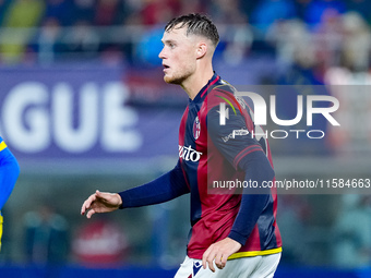 Sam Beukema of Bologna FC looks on during the UEFA Champions League 2024/25 League Phase MD1 match between Bologna FC and FC Shakhtar Donets...