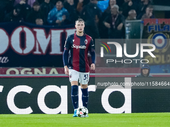 during the UEFA Champions League 2024/25 League Phase MD1 match between Bologna FC and FC Shakhtar Donetsk at Stadio Renato Dall'Ara on Sept...