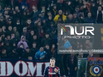 Sam Beukema of Bologna FC during the UEFA Champions League 2024/25 League Phase MD1 match between Bologna FC and FC Shakhtar Donetsk at Stad...