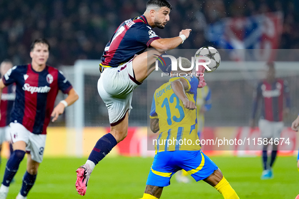 Riccardo Orsolini of Bologna FC controls the ball during the UEFA Champions League 2024/25 League Phase MD1 match between Bologna FC and FC...