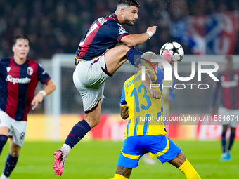 Riccardo Orsolini of Bologna FC controls the ball during the UEFA Champions League 2024/25 League Phase MD1 match between Bologna FC and FC...