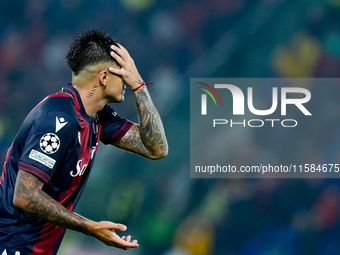 Santiago Castro of Bologna FC looks dejected during the UEFA Champions League 2024/25 League Phase MD1 match between Bologna FC and FC Shakh...