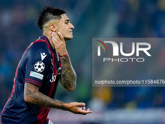 Santiago Castro of Bologna FC looks dejected during the UEFA Champions League 2024/25 League Phase MD1 match between Bologna FC and FC Shakh...