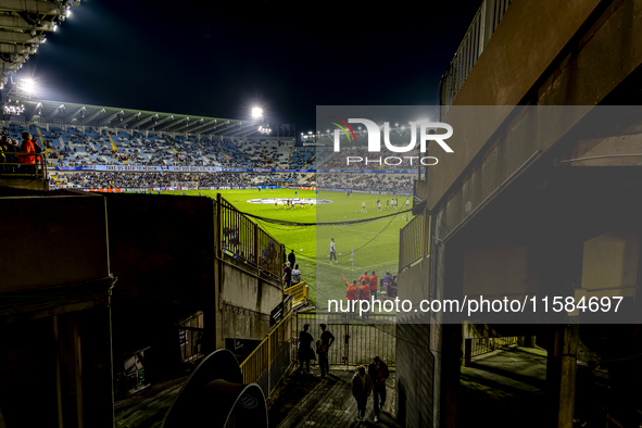 Stadium overview during the match between Club Brugge and Borussia Dortmund at the Jan Breydelstadion for the Champions League, League phase...