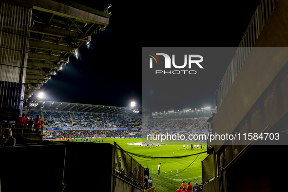 Stadium overview during the match between Club Brugge and Borussia Dortmund at the Jan Breydelstadion for the Champions League, League phase...