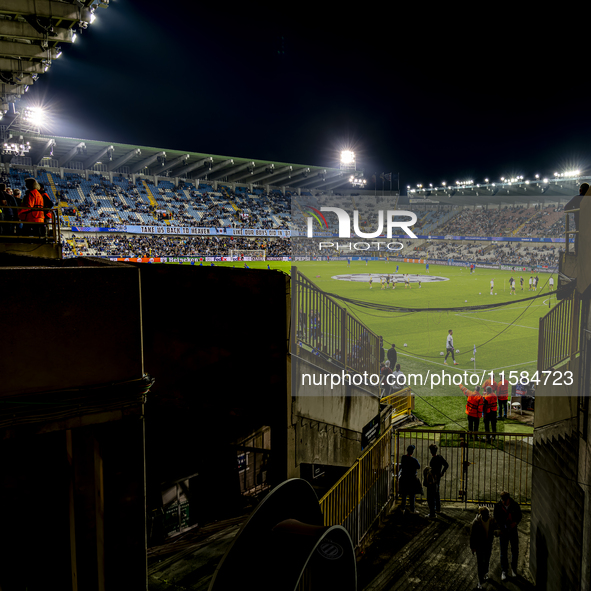 Stadium overview during the match between Club Brugge and Borussia Dortmund at the Jan Breydelstadion for the Champions League, League phase...