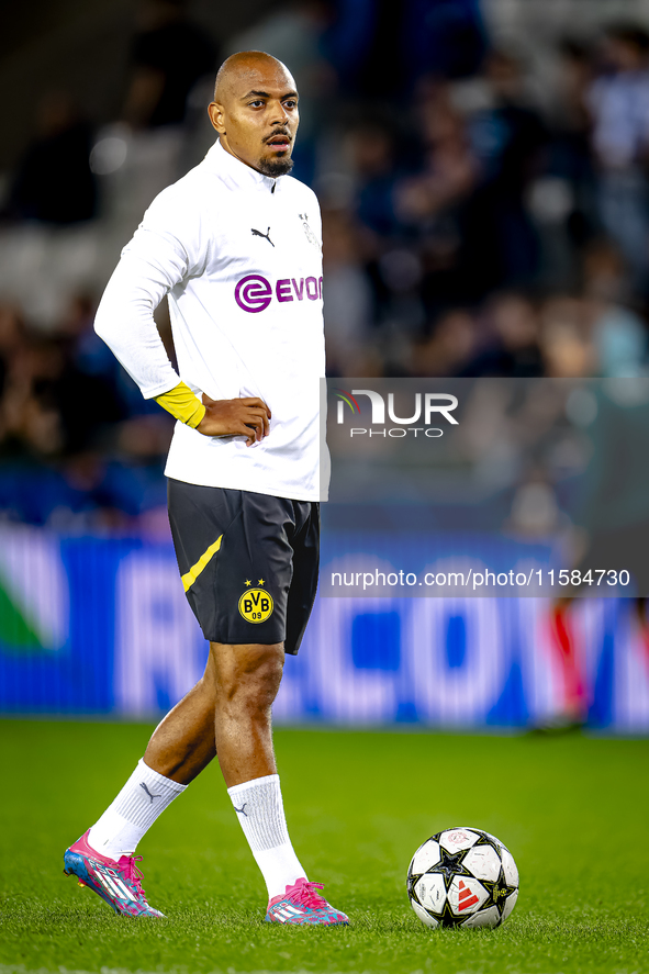 Borussia Dortmund forward Donyell Malen during the match between Club Brugge and Borussia Dortmund at the Jan Breydelstadion for the Champio...