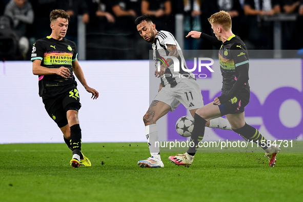 Nicolas Gonzalez of Juventus during the UEFA Champions League 2024/25 League Phase MD1 match between Juventus and PSV Eindhoven at Juventus...