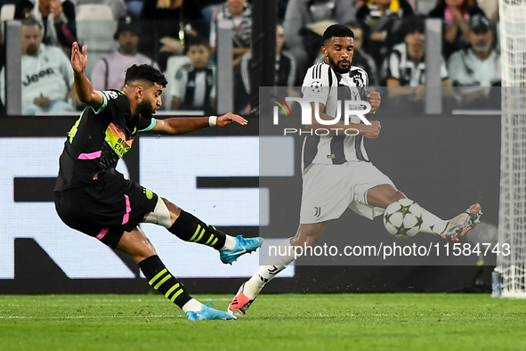 Gleison Bremer of Juventus during the UEFA Champions League 2024/25 League Phase MD1 match between Juventus and PSV Eindhoven at Juventus St...