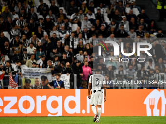 Gleison Bremer of Juventus during the UEFA Champions League 2024/25 League Phase MD1 match between Juventus and PSV Eindhoven at Juventus St...