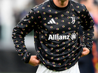 Dusan Vlahovic smiles for Juventus during the UEFA Champions League 2024/25 League Phase MD1 match between Juventus and PSV Eindhoven at Juv...