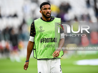 Gleison Bremer of Juventus during the UEFA Champions League 2024/25 League Phase MD1 match between Juventus and PSV Eindhoven at Juventus St...