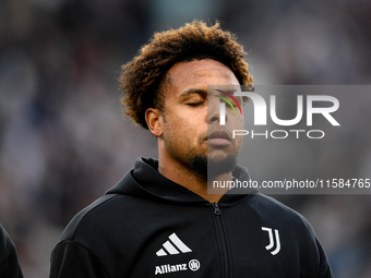 Weston McKennie of Juventus during the UEFA Champions League 2024/25 League Phase MD1 match between Juventus and PSV Eindhoven at Juventus S...