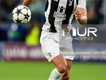 Dusan Vlahovic of Juventus during the UEFA Champions League 2024/25 League Phase MD1 match between Juventus and PSV Eindhoven at Juventus St...