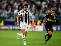 Dusan Vlahovic of Juventus during the UEFA Champions League 2024/25 League Phase MD1 match between Juventus and PSV Eindhoven at Juventus St...