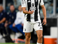 Andrea Cambiaso of Juventus during the UEFA Champions League 2024/25 League Phase MD1 match between Juventus and PSV Eindhoven at Juventus S...