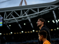 Dusan Vlahovic of Juventus during the UEFA Champions League 2024/25 League Phase MD1 match between Juventus and PSV Eindhoven at Juventus St...