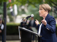 Governor Maura Healey (D-MA) speaks at a Harris-Walz Fighting for Reproductive Freedom press conference at the Pennsylvania State Capitol in...