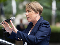 Governor Maura Healey (D-MA) speaks at a Harris-Walz Fighting for Reproductive Freedom press conference at the Pennsylvania State Capitol in...