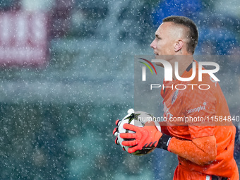 Lukasz Skorupski of Bologna FC looks on during the UEFA Champions League 2024/25 League Phase MD1 match between Bologna FC and FC Shakhtar D...