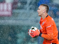 Lukasz Skorupski of Bologna FC looks on during the UEFA Champions League 2024/25 League Phase MD1 match between Bologna FC and FC Shakhtar D...