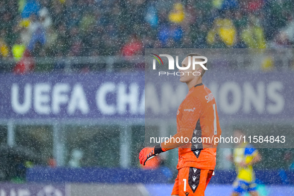 Lukasz Skorupski of Bologna FC during the UEFA Champions League 2024/25 League Phase MD1 match between Bologna FC and FC Shakhtar Donetsk at...