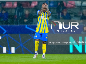 Newerton of FC Shakhtar Donetsk looks dejected during the UEFA Champions League 2024/25 League Phase MD1 match between Bologna FC and FC Sha...