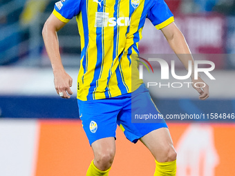 Dmytro Kryskiv of FC Shakhtar Donetsk during the UEFA Champions League 2024/25 League Phase MD1 match between Bologna FC and FC Shakhtar Don...