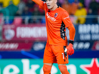 Lukasz Skorupski of Bologna FC gestures during the UEFA Champions League 2024/25 League Phase MD1 match between Bologna FC and FC Shakhtar D...