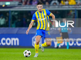 Heorhiy Sudakov of FC Shakhtar Donetsk during the UEFA Champions League 2024/25 League Phase MD1 match between Bologna FC and FC Shakhtar Do...