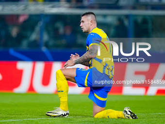 Oleksandr Zubkov of FC Shakhtar Donetsk looks dejected during the UEFA Champions League 2024/25 League Phase MD1 match between Bologna FC an...