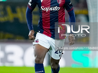 Jhon Lucumi of Bologna FC during the UEFA Champions League 2024/25 League Phase MD1 match between Bologna FC and FC Shakhtar Donetsk at Stad...