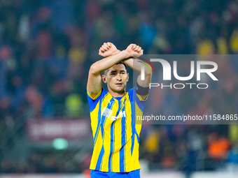 Taras Stepanenko of FC Shakhtar Donetsk greets supporters of Shakhtar during the UEFA Champions League 2024/25 League Phase MD1 match betwee...