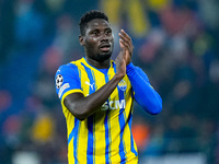 Lassina Traore' of FC Shakhtar Donetsk applauds during the UEFA Champions League 2024/25 League Phase MD1 match between Bologna FC and FC Sh...