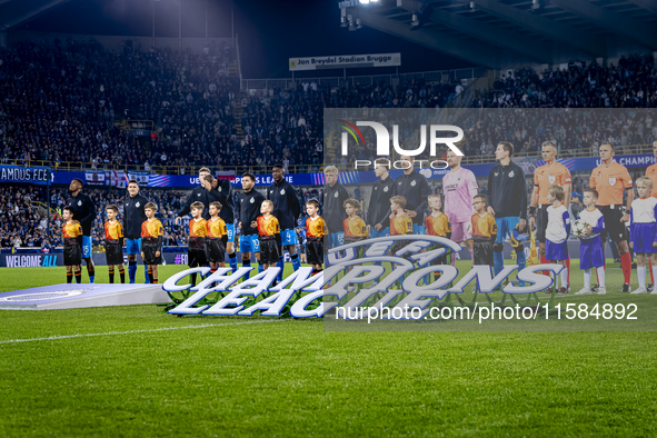 Line up Club Brugge during the match Club Brugge vs. Borussia Dortmund at the Jan Breydelstadion for the Champions League, League phase, Mat...