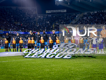 Line up Club Brugge during the match Club Brugge vs. Borussia Dortmund at the Jan Breydelstadion for the Champions League, League phase, Mat...