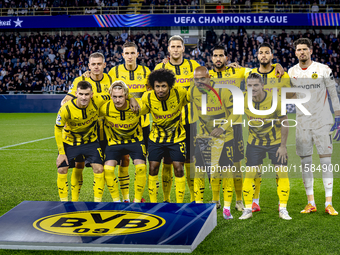 Team photo of Borussia Dortmund during the match between Club Brugge and Borussia Dortmund at the Jan Breydelstadion for the Champions Leagu...