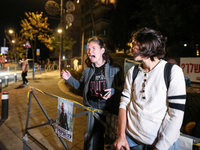 Israeli protesters block Herzog Street in West Jerusalem, near Prime Minister Netanyahu's residence, calling for an end to the war and the i...