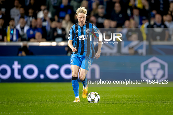 Club Brugge defender Joaquin Seys plays during the match between Club Brugge and Borussia Dortmund at the Jan Breydelstadion for the Champio...